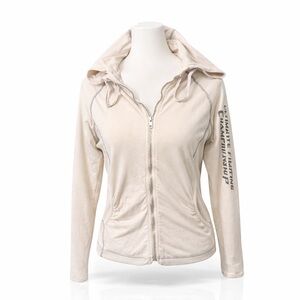 UFC Women’s Zip-Up Hoodie – Cream | Size Medium